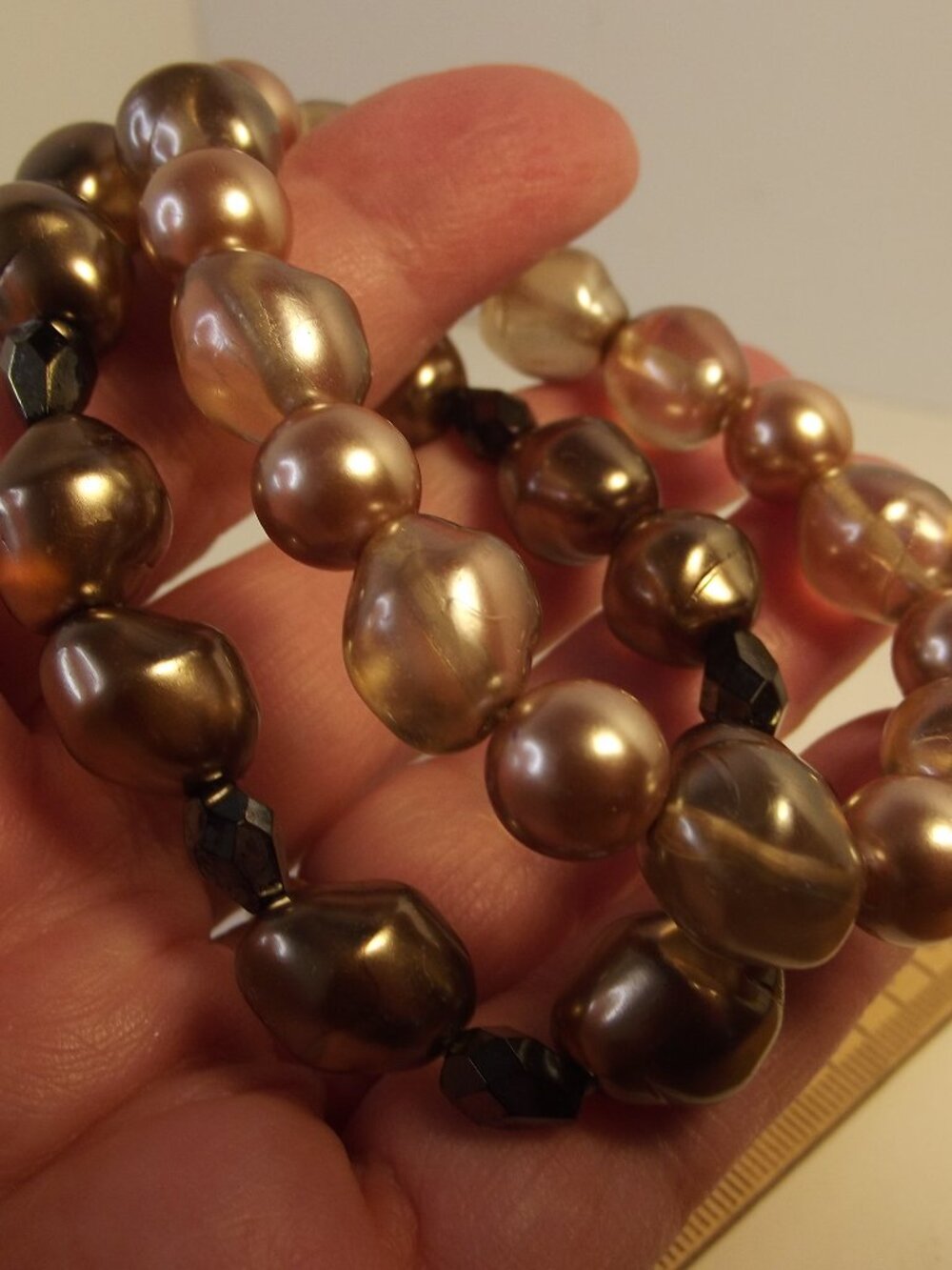 Lot of 2 Beautiful Faux Pearl Stretch Bracelets